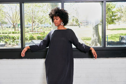 Montaigne Liberte Linen Swing Dress Navy5