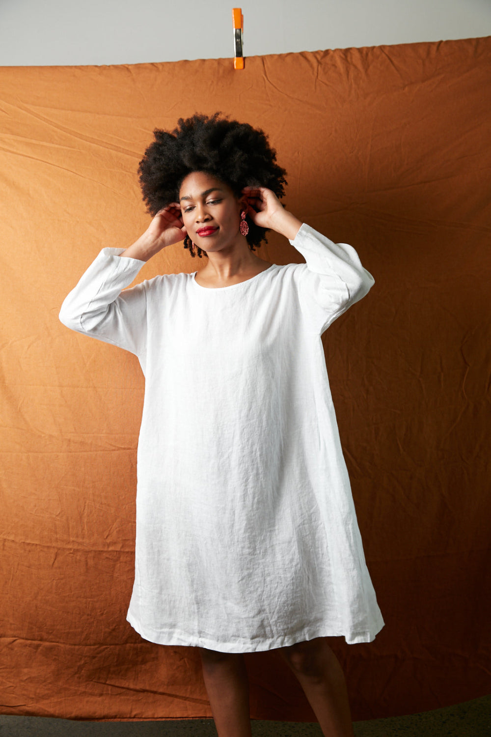 Montaigne Liberte Linen Swing Dress White