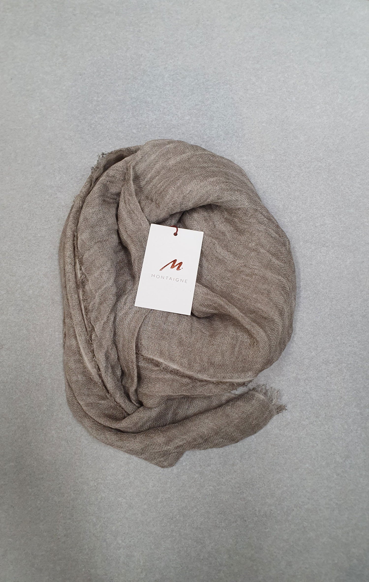 Montaigne Linen Scarf Mushroom