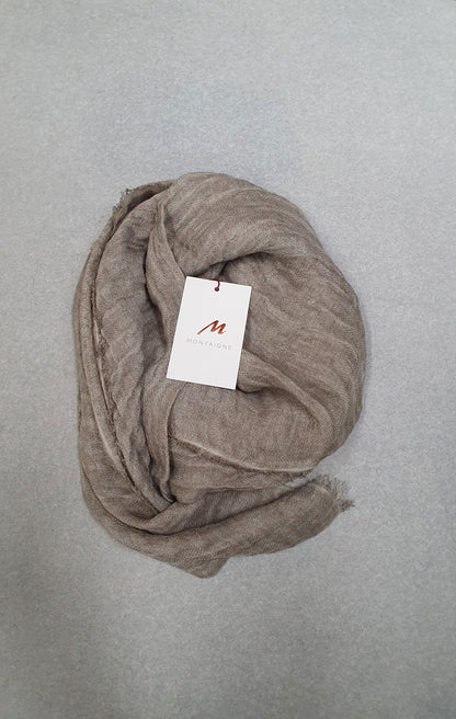Montaigne Linen Scarf Mushroom