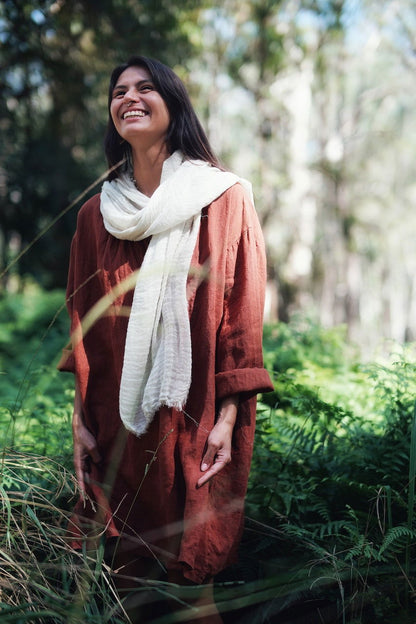 Montaigne Linen Scarf Natural