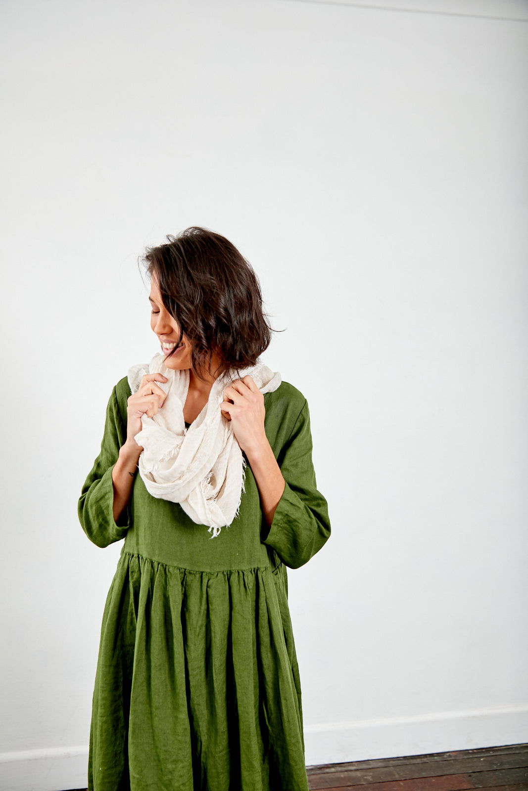 Montaigne Linen Scarf Natural1