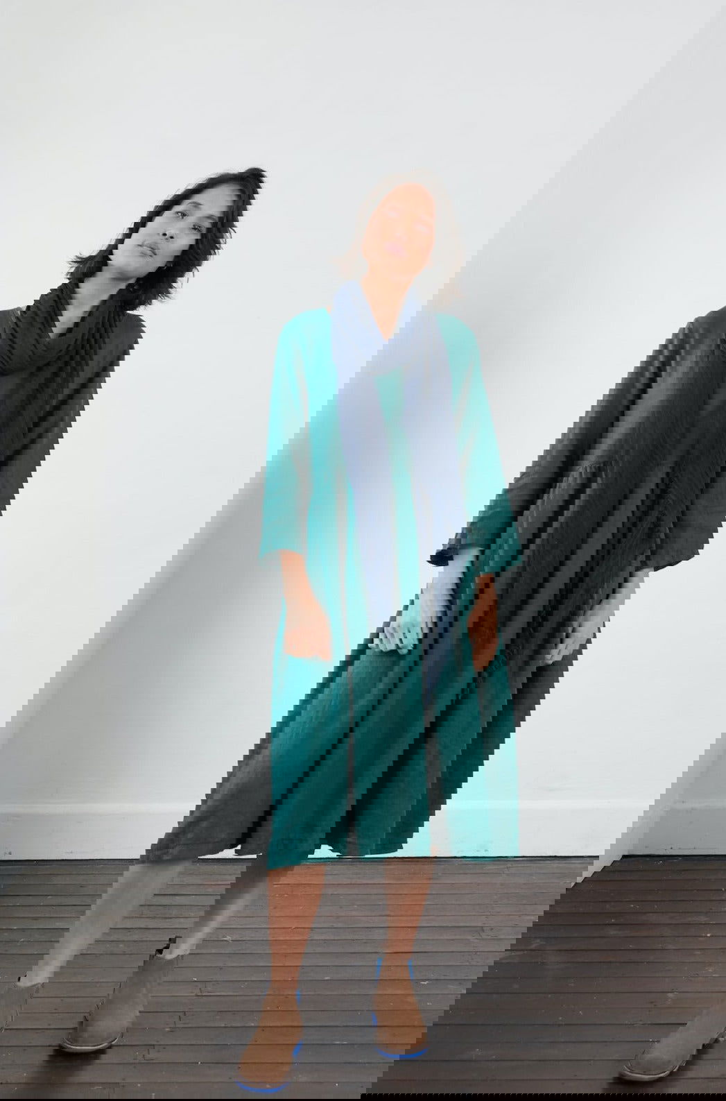 Montaigne Linen Scarf Navy