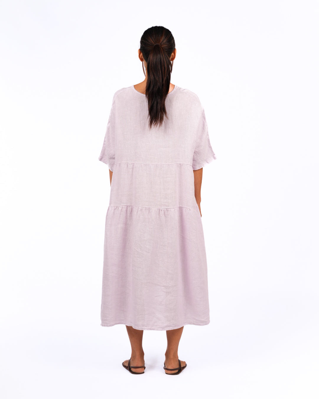 Montaigne Paris Louloute Linen Dress Lilac