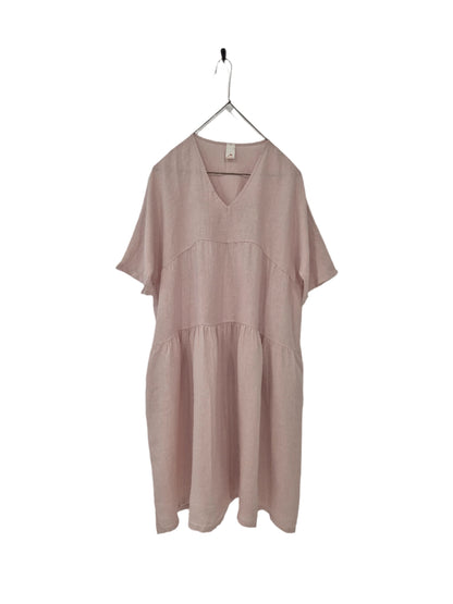 Montaigne Louloute Linen Smock Dress with Pockets Rose