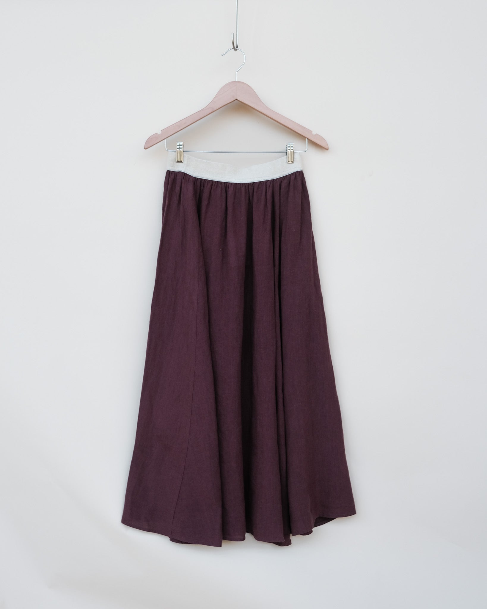 Montaigne Lucie Linen Maxi Skirt Berry