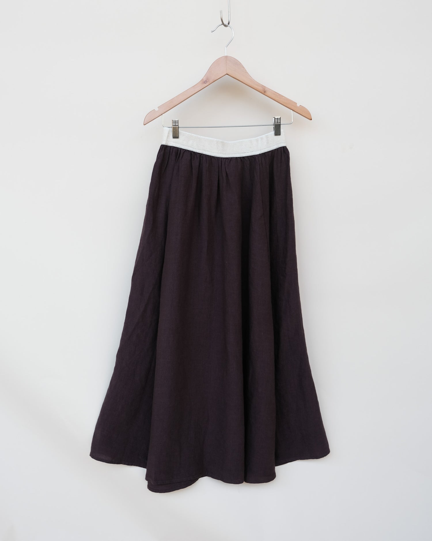 Montaigne Lucie Linen Maxi Skirt Brown