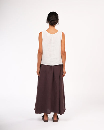 Montaigne Lucie Linen Maxi Skirt Brown7