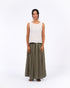 Montaigne Lucie Linen Maxi Skirt Khaki