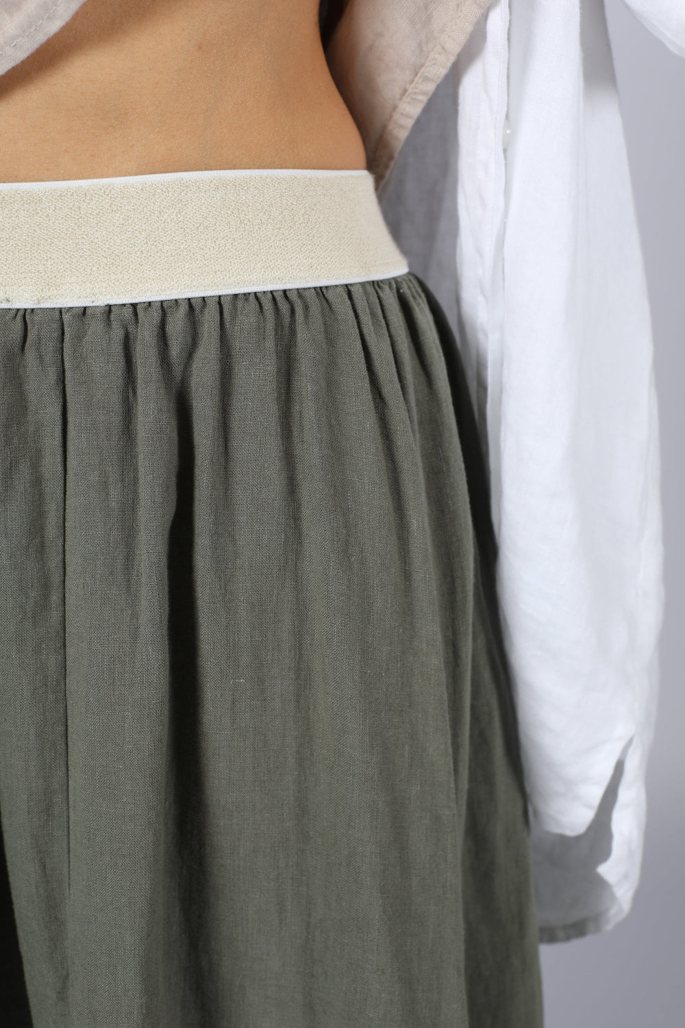 Montaigne Lucie Linen Maxi Skirt Khaki8
