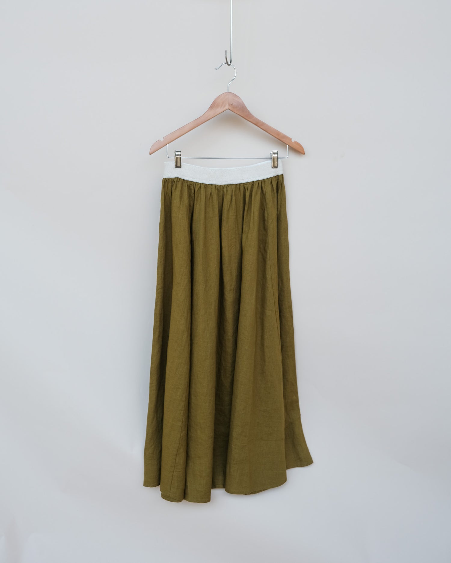 Montaigne Lucie Linen Maxi Skirt Pistachio
