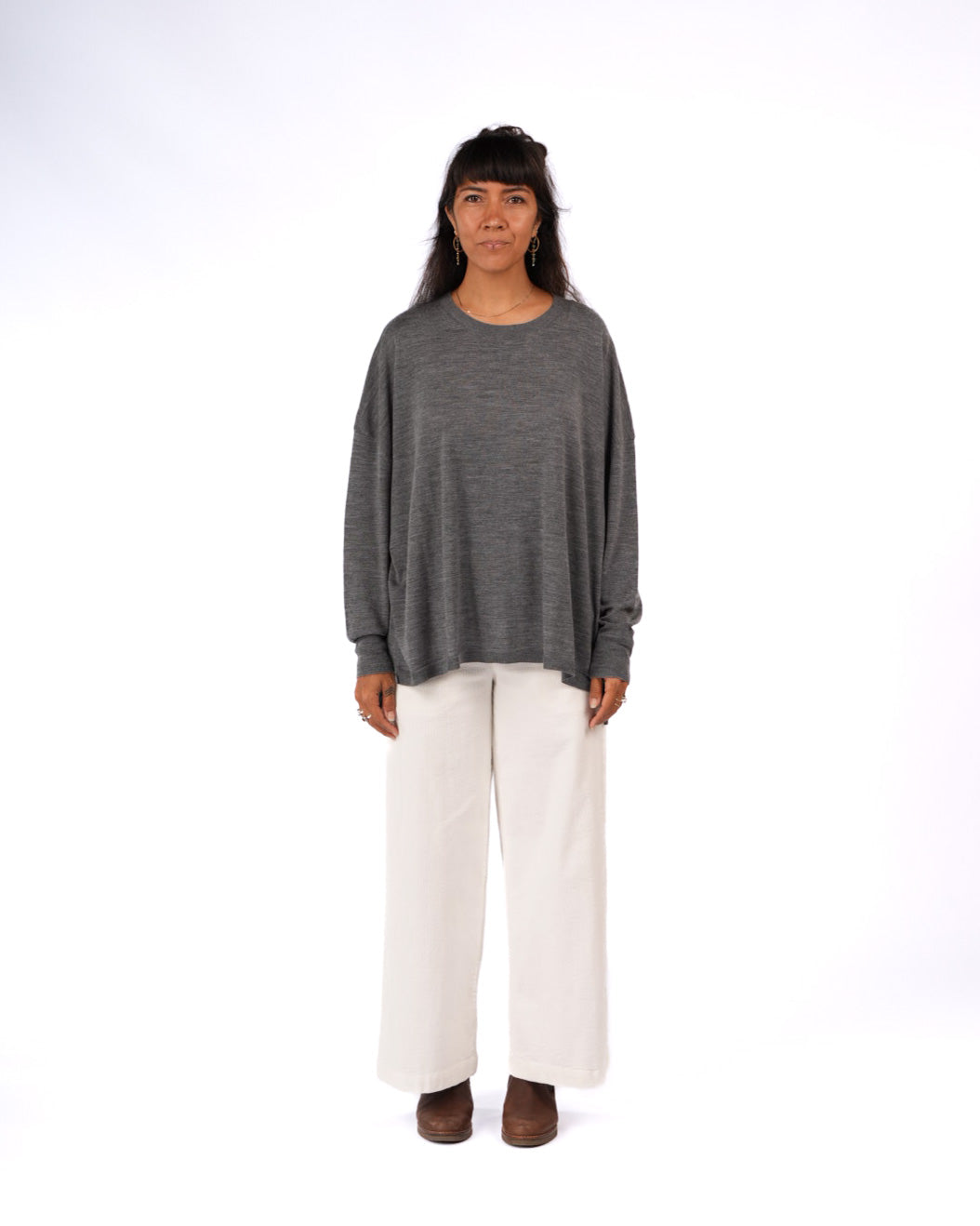 Montaigne Manuel Australian Merino Sweater Grey