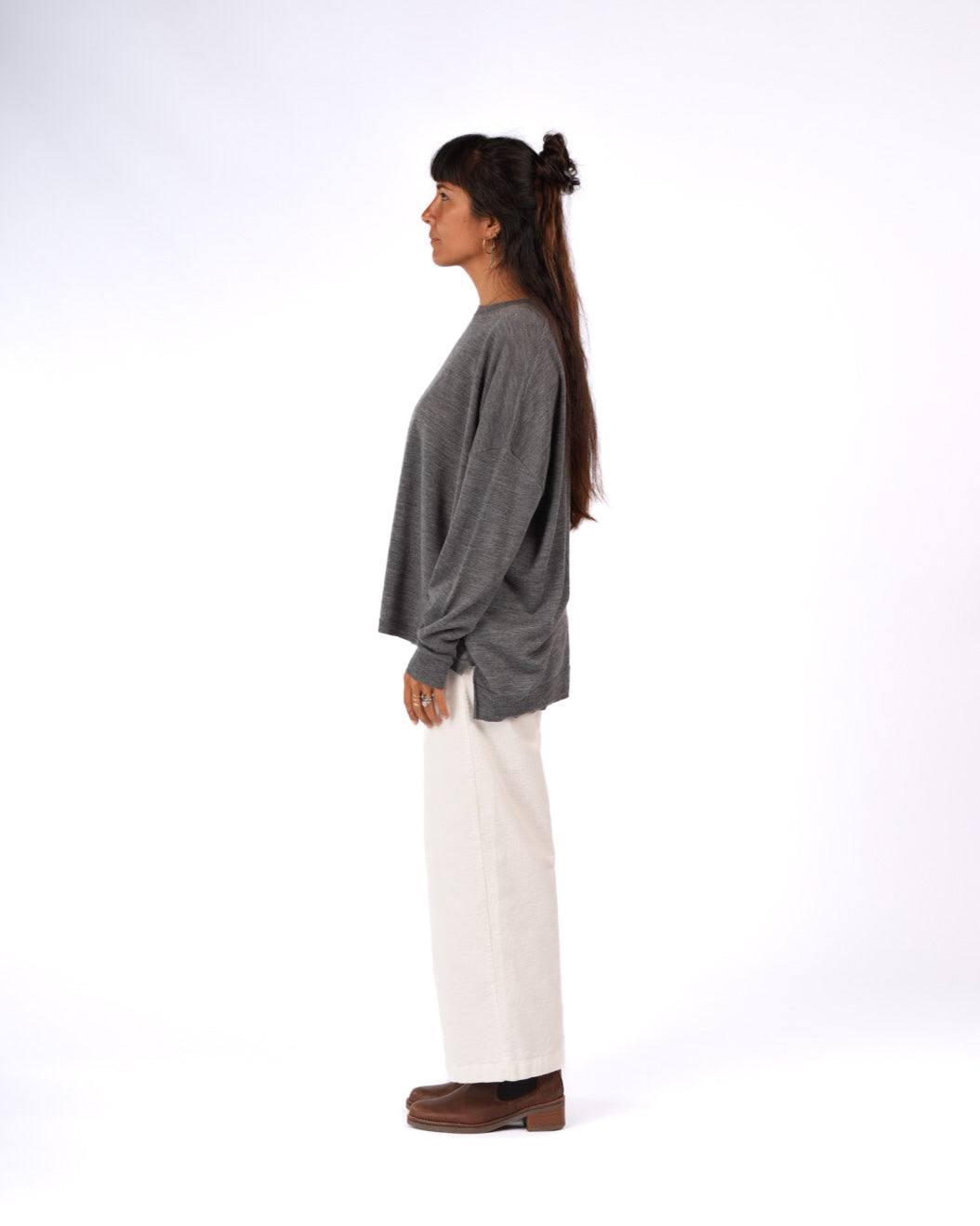 Montaigne Manuel Australian Merino Sweater Grey2