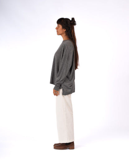 Montaigne Manuel Australian Merino Sweater Grey2