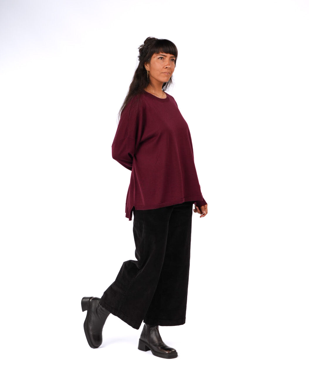Montaigne Manuel Australian Merino Sweater Plum1