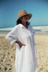 Montaigne Margaux Long Sleeve Shirt Dress White