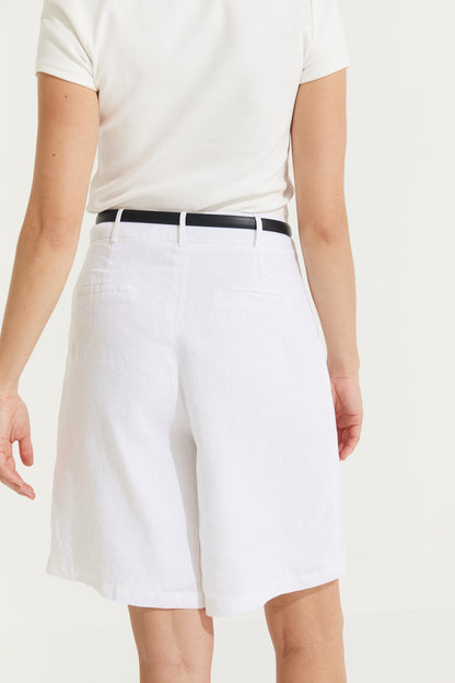 Montaigne Marina Linen Bermuda Short White5