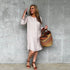 Montaigne Marion Linen Button-Up Dress Natural1