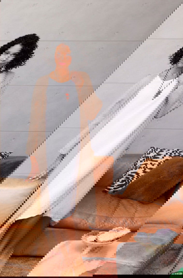 Montaigne Marlène Overcoat with Raw Seams Natural