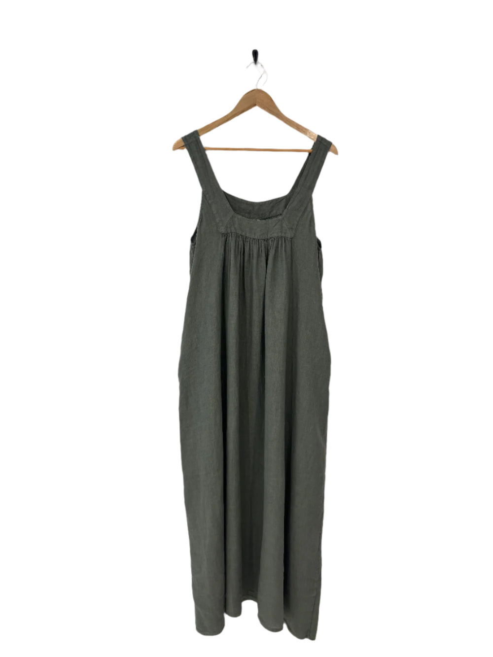 Motaigne Marseille Linen Dress Khaki