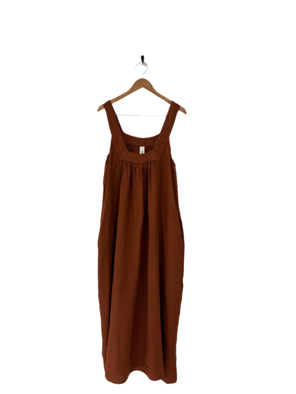 Montaigne Marseille Linen Dress Rust