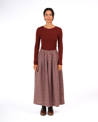 Montaigne Merino Wool Knit Top Spencer– Lightweight Layering Essential Rust1