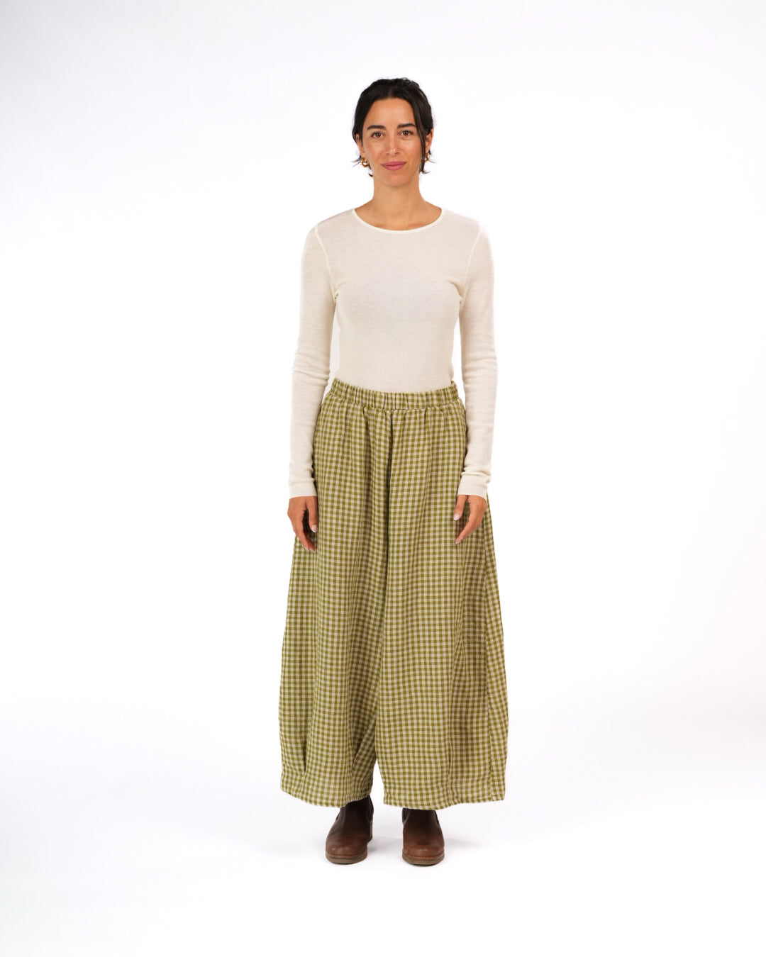 Montaigne Merino Wool Knit Top Spencer– Lightweight Layering Essential White2