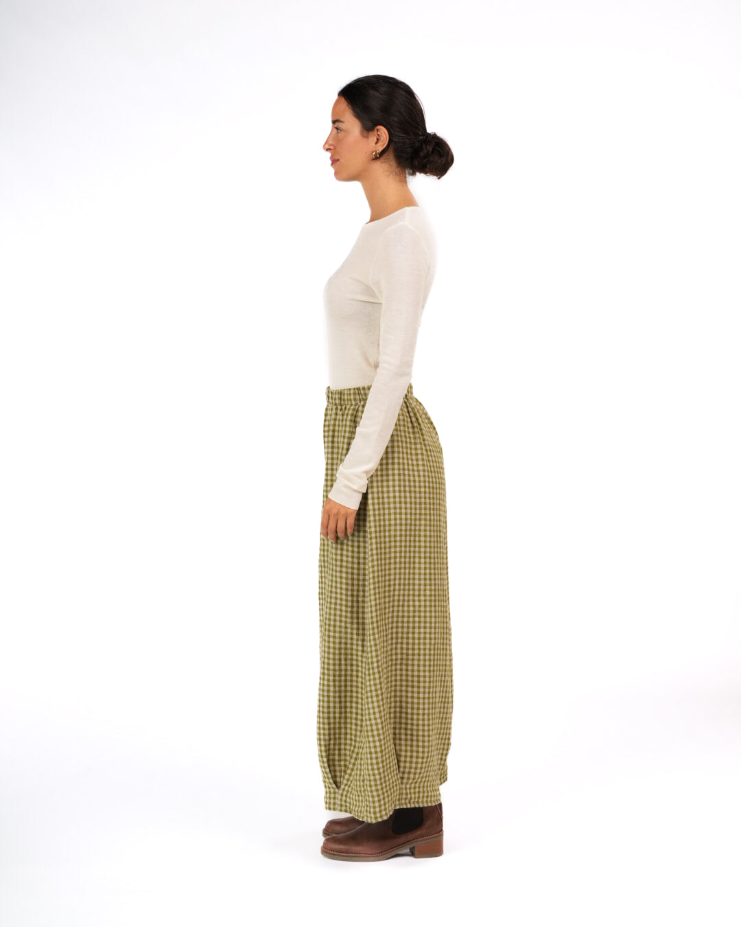 Montaigne Merino Wool Knit Top Spencer– Lightweight Layering Essential White4