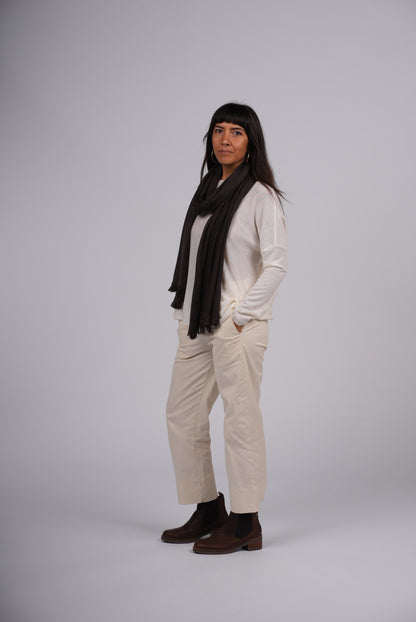 Montaigne Merino Wrap Scarf – 100% Australian Merino Wool Brown