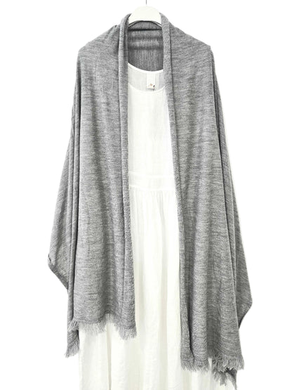 Montaigne Merino Wrap Scarf – 100% Australian Merino Wool Grey