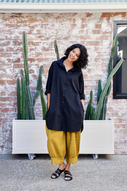 Montaigne Mon Ami Oversized Poplin Shirt Navy2