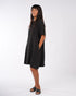Montaigne Nathalie Linen Shift T-Shirt Dress Black