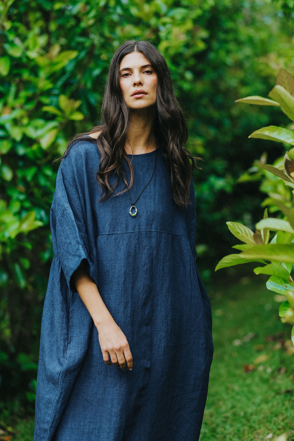 Montaigne Noa Indigo Linen Dress13