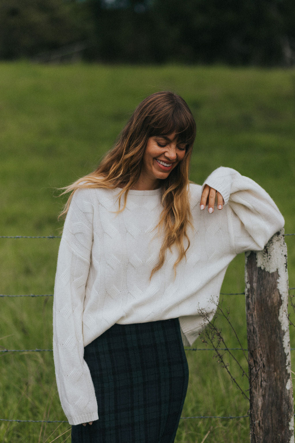 Montaigne NZ Lambswool Cable Knit Milk5