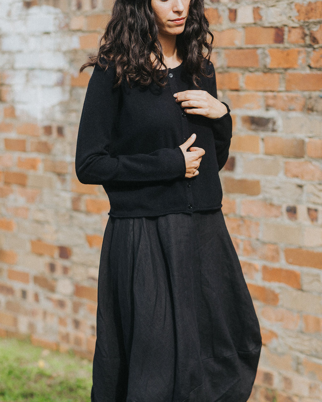 NZ Lambswool Cropped Cardigan