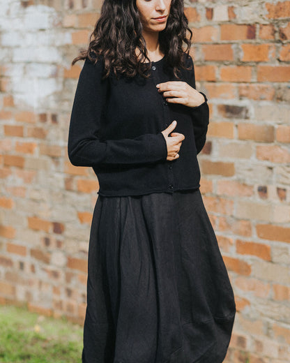 NZ Lambswool Cropped Cardigan