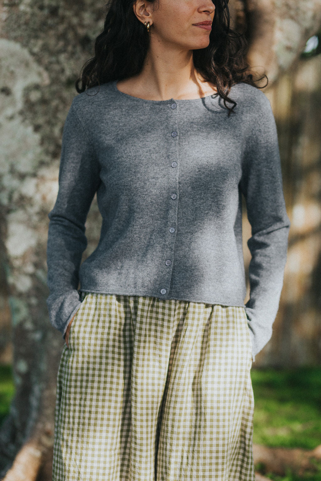 NZ Lambswool Cropped Cardigan