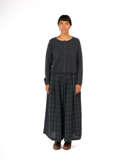 Montaigne NZ Lambswool Cropped Cardigan Indigo1