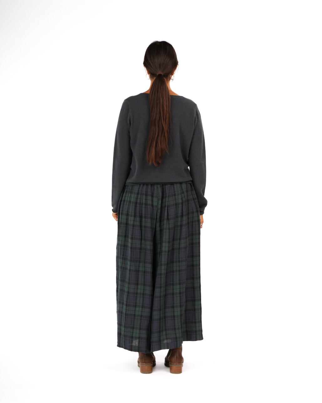 Montaigne NZ Lambswool Cropped Cardigan Indigo2