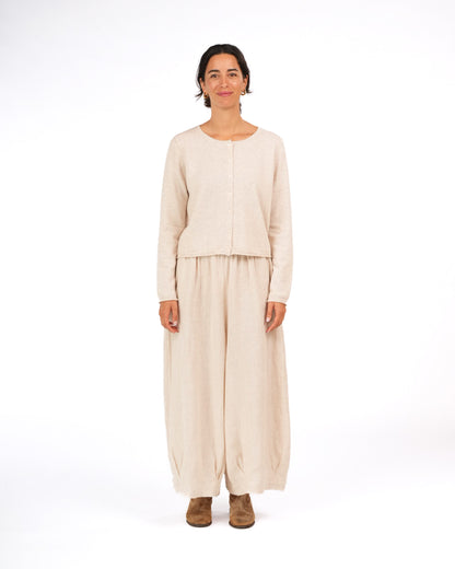 Montaigne NZ Lambswool Cropped Cardigan Soft Rose1