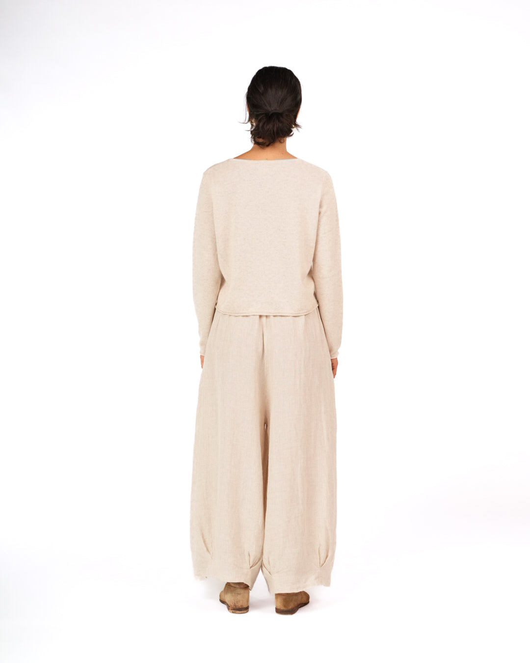 Montaigne NZ Lambswool Cropped Cardigan Soft Rose3