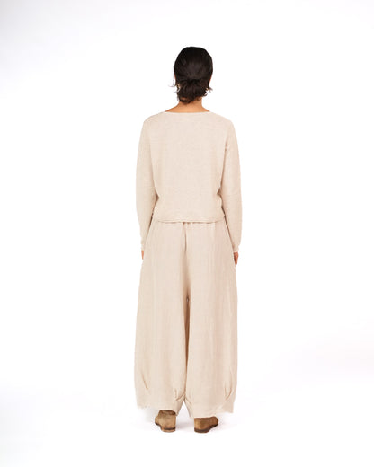 Montaigne NZ Lambswool Cropped Cardigan Soft Rose3