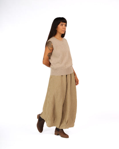 Montaigne NZ Lambswool Oversized Vest Oatmeal3