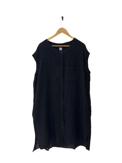 Montaigne Ocèane Linen Dress Black