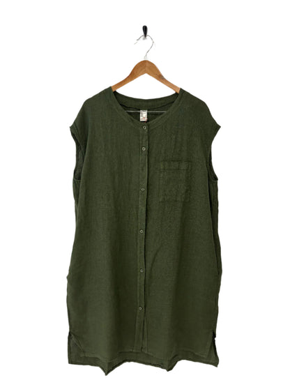 Montaigne Ocèane Linen Dress Forest Green