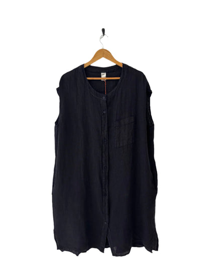 Montaigne Ocèane Linen Dress Navy