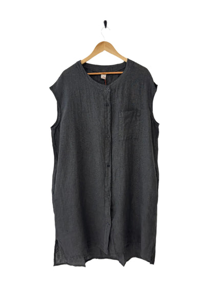 Montaigne Ocèane Linen Dress Petrol