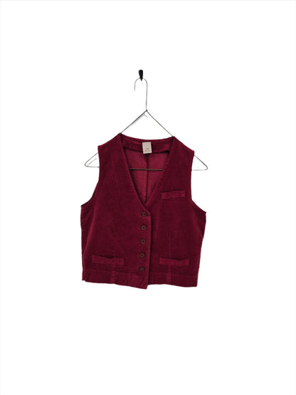 Montaigne Odette Velvet Vest Barn Red