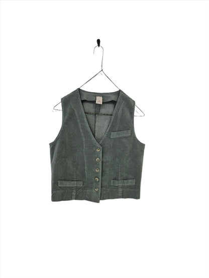Montaigne Odette Velvet Vest Khaki