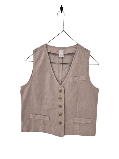 Montaigne Odette Velvet Vest Natural